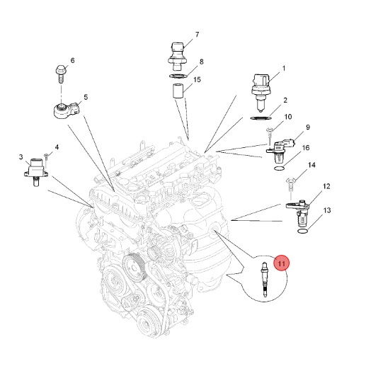 Genuine MG 3 Lambda Sensor - 10036831