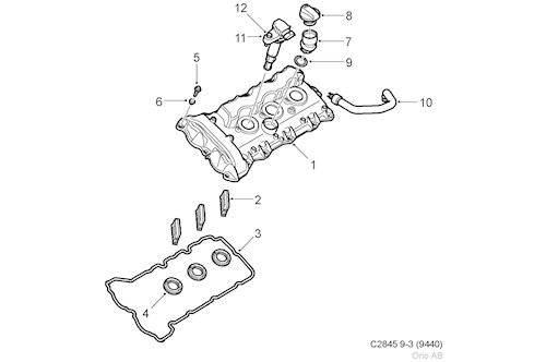 Genuine Saab Valve Cover - 12566857