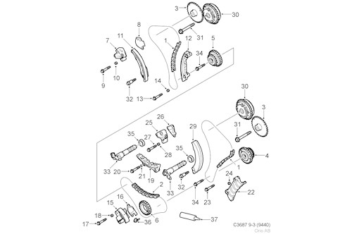 Genuine Saab Timing Chain - 12597307