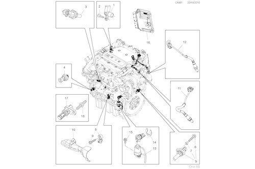 Genuine Saab Ckp Sensor - 12615626