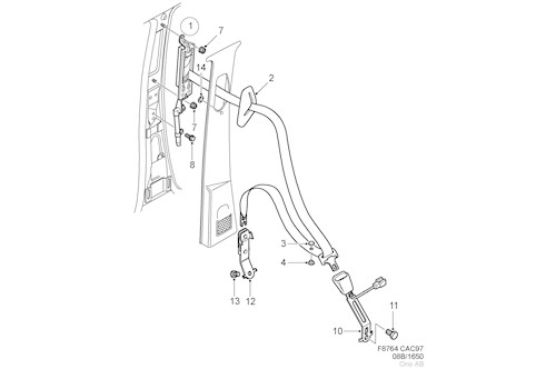 Genuine Saab Seat Belt - 12756304