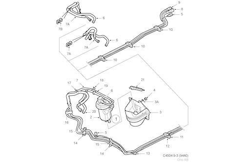 Genuine Saab Fuel Pipe - 12756321