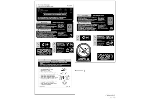 Genuine Saab Label - 12756327