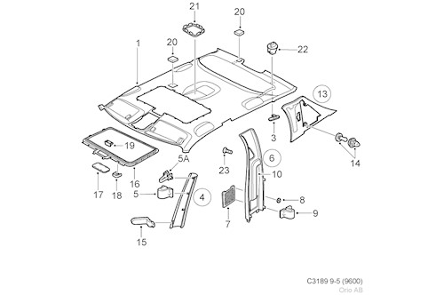 Genuine Saab Trim Pnl Pillar - 12757020