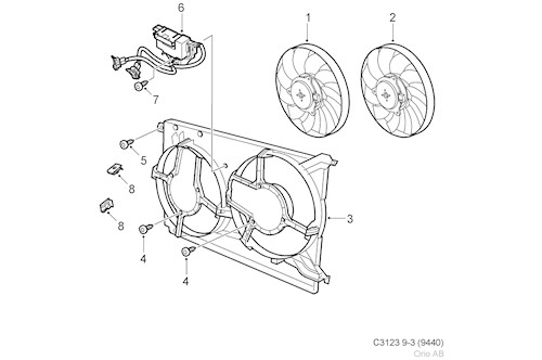 Genuine Saab Fan Shroud - 12758003