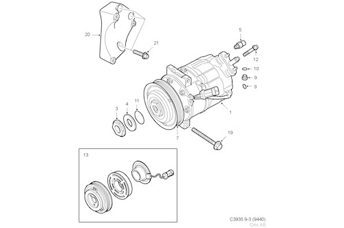 Genuine Saab Compressor - 12758381