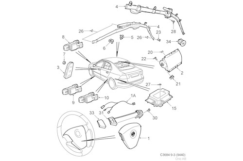 Genuine Saab Air-Bag - 12759971