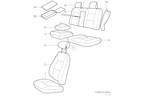 Genuine Saab Arm Rest Cover - 12761457