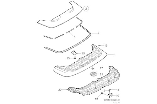 Genuine Saab Decor Strip - 12762603