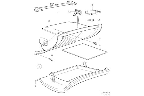 Genuine Saab Glove Compartm. - 12762830