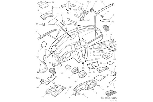 Genuine Saab Cup Holder - 12764382