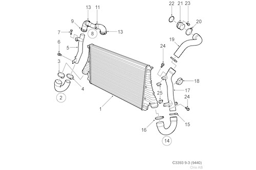 Genuine Saab Charge Air Co. - 12765753