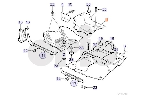 Genuine Saab Carpet - 12765761