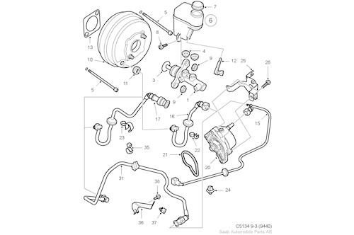 Genuine Saab Vacuum Line - 12766022