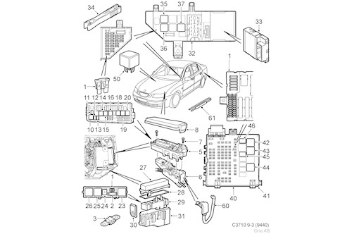 Genuine Saab Fuse Block - 12767116