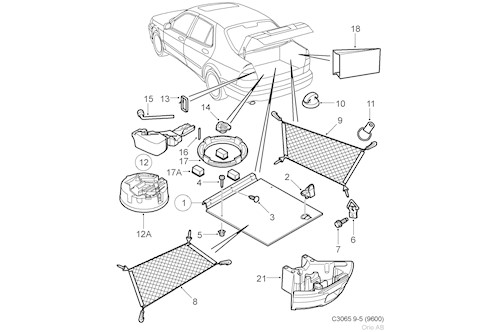 Genuine Saab Load Floor - 12769286