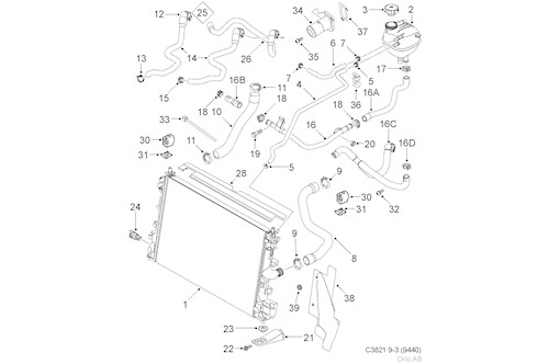 Genuine Saab Hose Elbow - 12770429