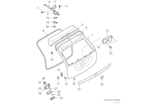 Genuine Saab Hinge - 12771969