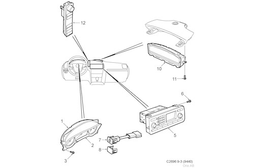 Genuine Saab Control Panel - 12772171