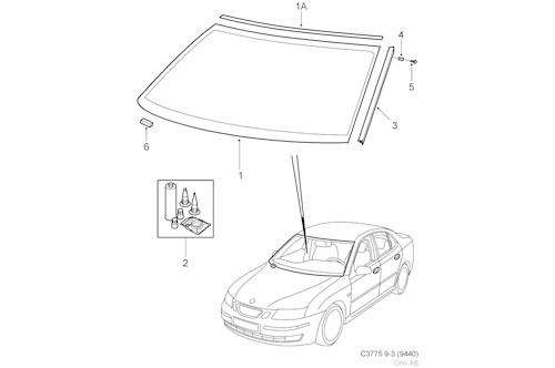 Genuine Saab Windscreen - 12773388