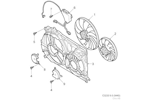 Genuine Saab Fan Shroud - 12775539