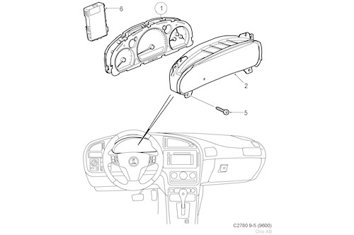 Genuine Saab Main Instrument - 12775651