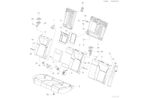 Genuine Saab Seat Cushion - 12776977