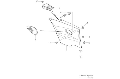 Genuine Saab Side Panel - 12777183