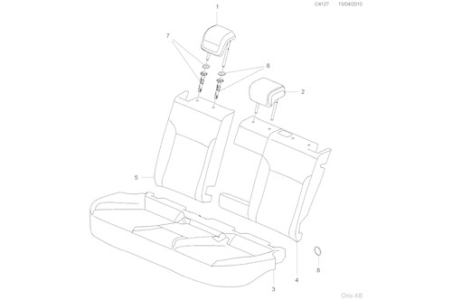 Genuine Saab Back Cover - 12777684