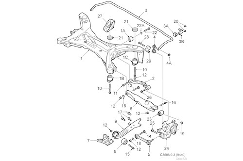 Genuine Saab Anti-Roll Bar - 12777972