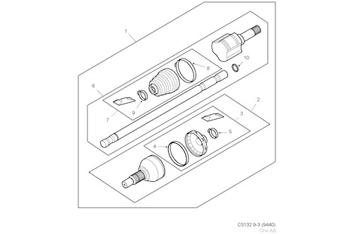 Genuine Saab Axle Shaft - 12778059