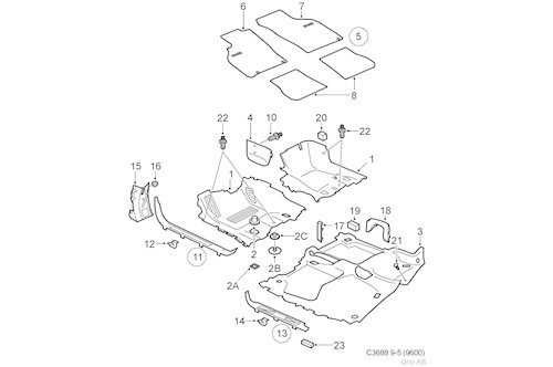 Genuine Saab Carpet - 12779156