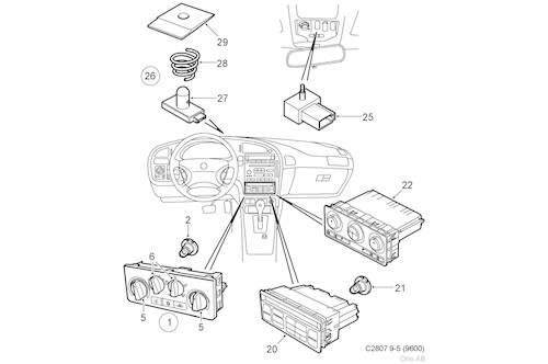 Genuine Saab Control Panel - 12779297