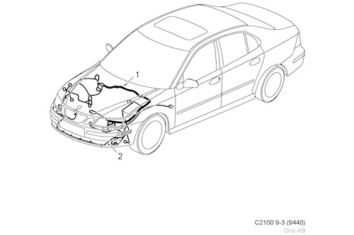 Genuine Saab Wiring Har.Body - 12779696