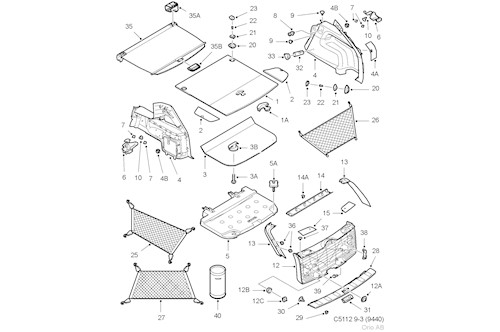 Genuine Saab Loading Floor - 12783271