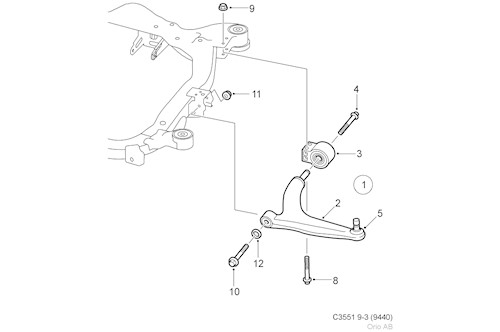 Genuine Saab Lh Control Arm - 12783757