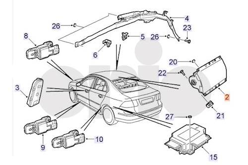 Genuine Saab Airbag Module - 12785274