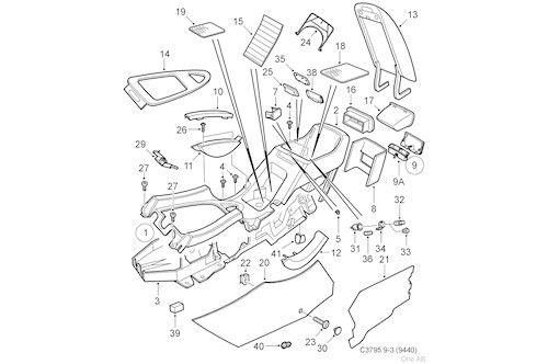 Genuine Saab Centre Console - 12790310