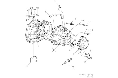 Genuine Saab Gearbox Housing - 12791514