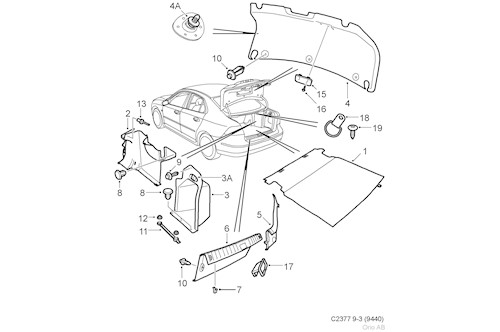 Genuine Saab Panel - 12796184