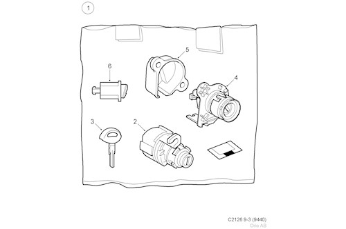 Genuine Saab Lock Cylinder - 12796737