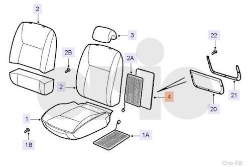 Genuine Saab Rear Wall Panel - 12797320