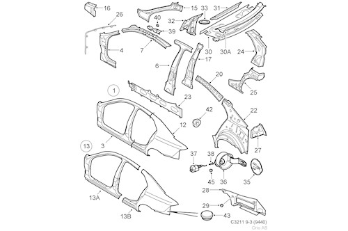 Genuine Saab Side Plate - 12797559