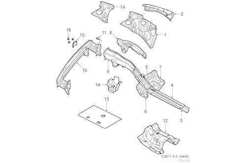 Genuine Saab Wheel Housing - 12797860