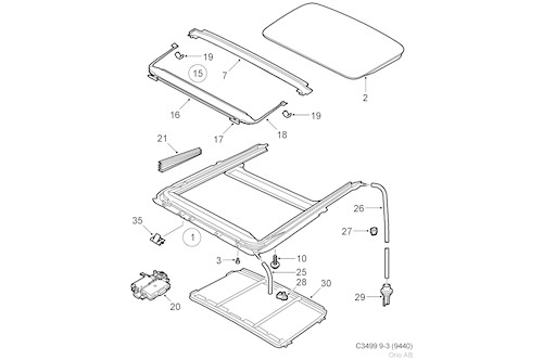 Genuine Saab Sun Shade - 12798428