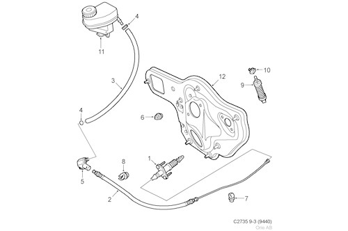 Genuine Saab Pedal Pad - 12800295