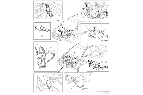 Genuine Saab Cable Harness - 12803390