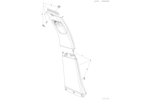 Genuine Saab Panel - 12808526