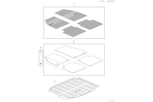 Genuine Saab Mat Set - 12822799