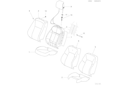 Genuine Saab Back Cover - 12823720